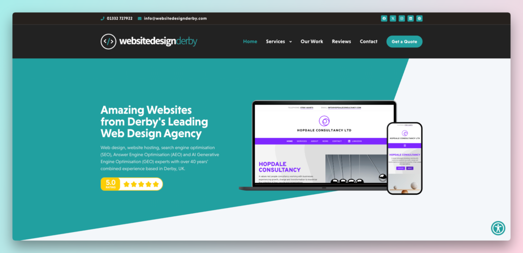 Top Five Web Design Companies in Derby