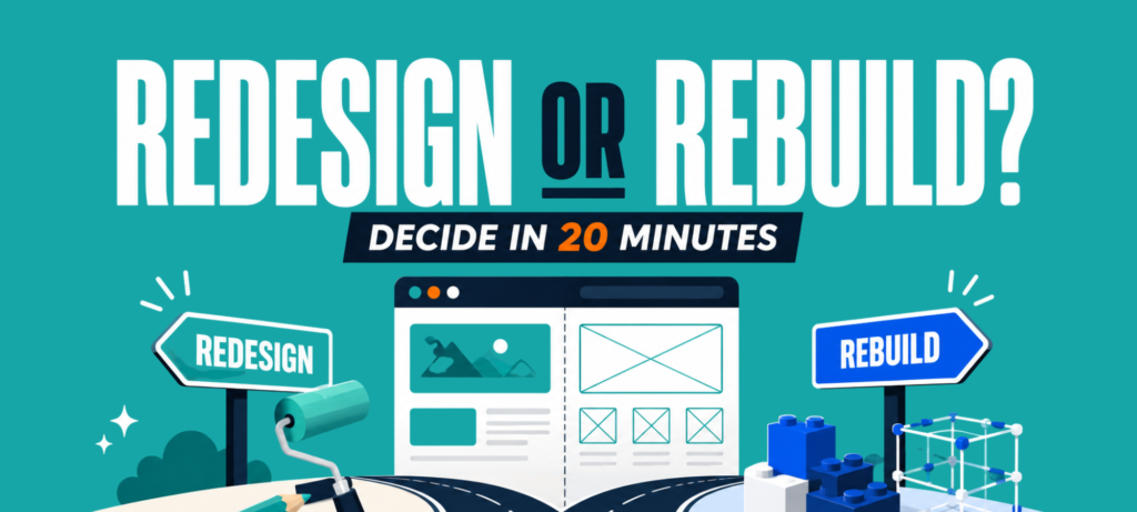 Website Redesign vs Rebuild How to Decide in 20 Minutes